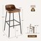 Set Of 1/2 29 Inch Industrial Bar Stools With Low Back And Footrests-set Of 2